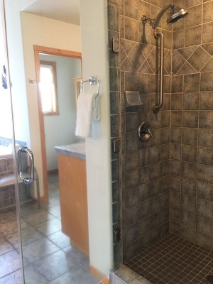 Master bedroom suite bathroom walk-in shower