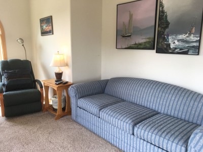 Den with sleeper sofa - located upstairs