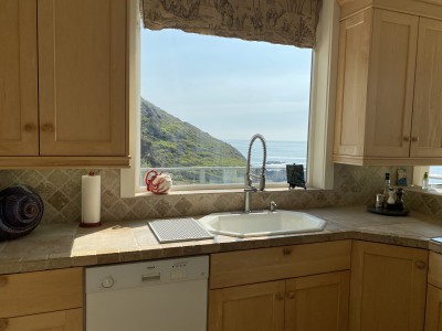 Kitchen Sink with Oceanview.
