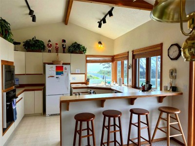 Kitchen and bar area