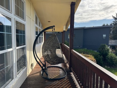 Porch swing on the deck  - perfect for watching the sunsets!