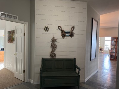 Hallway between the master and the living area.