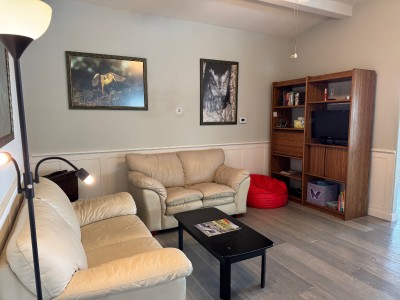 Family/kids area with TV for DVD's or gaming only.