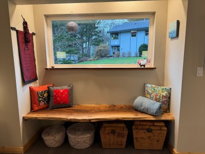 Serene window alcove in the living room.