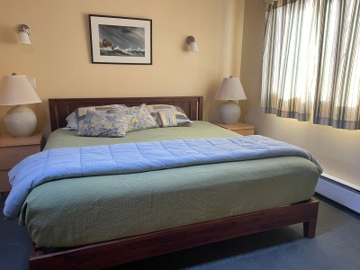 Second bedroom has a king bed and a peekaboo view of the ocean - not shown.