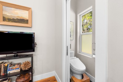Bidet toilet in half bath