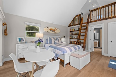 Living space with loft above