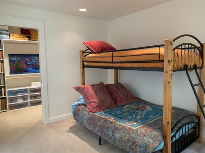 Twin/Full Bunk Bed in upstairs Bedroom/Media Room.